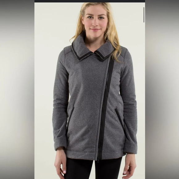 Lululemon Athletica Gray Varsity Jacket - Picture 1 of 12